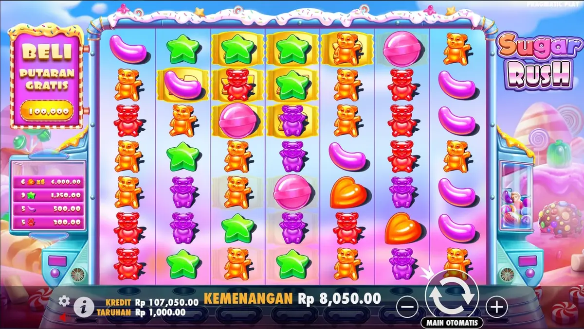 Sugar Rush slot demo screenshoot